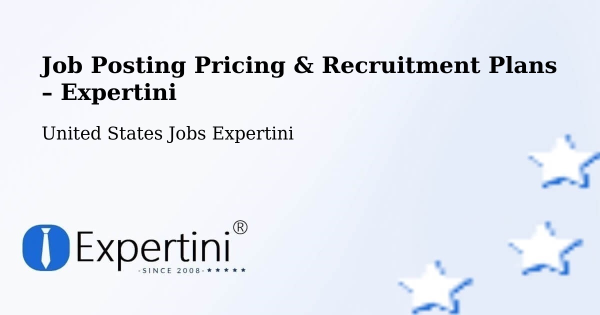 Job Posting Pricing & Recruitment Plans – West New York - West New York, United States Jobs Expertini